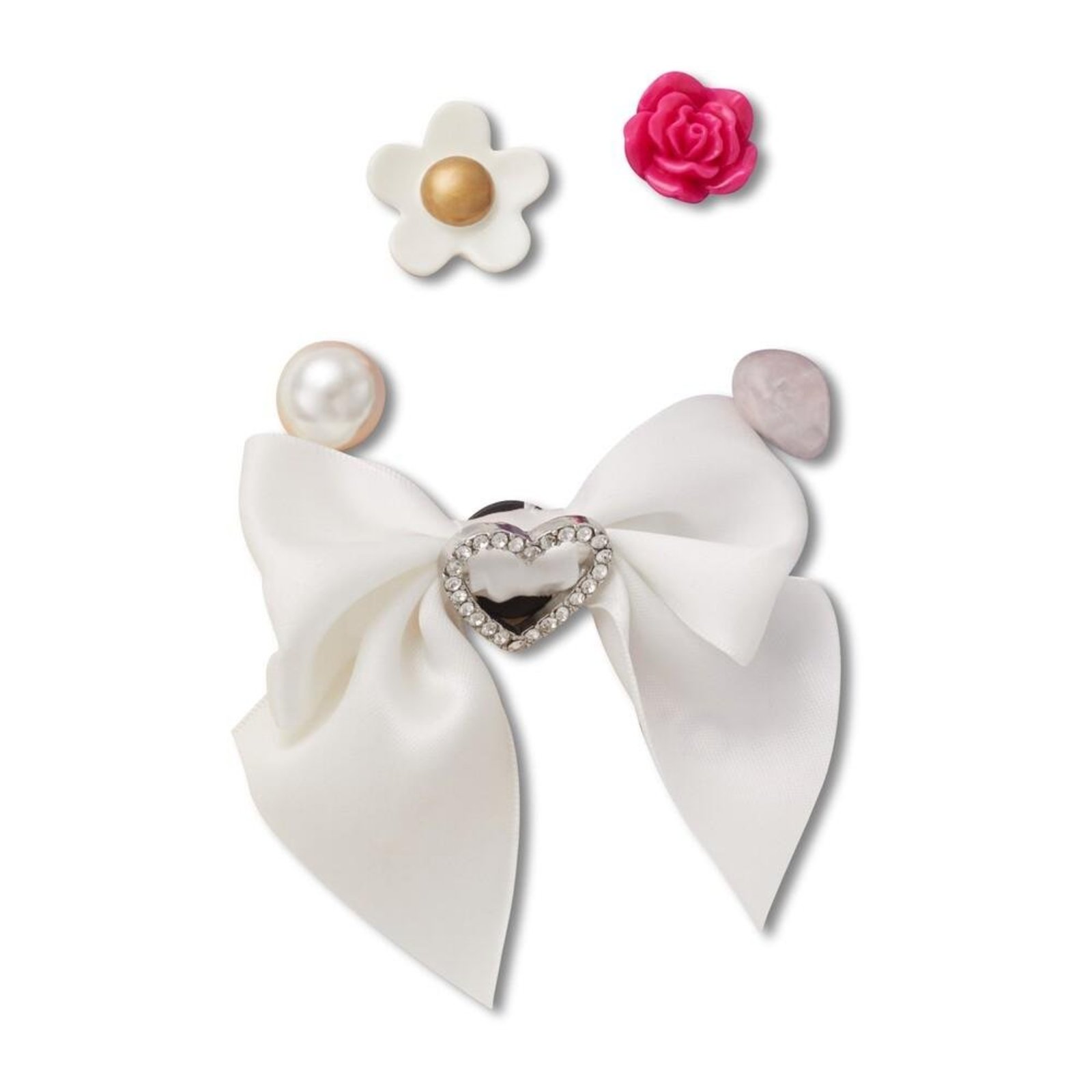 Infantil - Jibbitz™ Elegante Pack com 5 Peças UNICO Branco