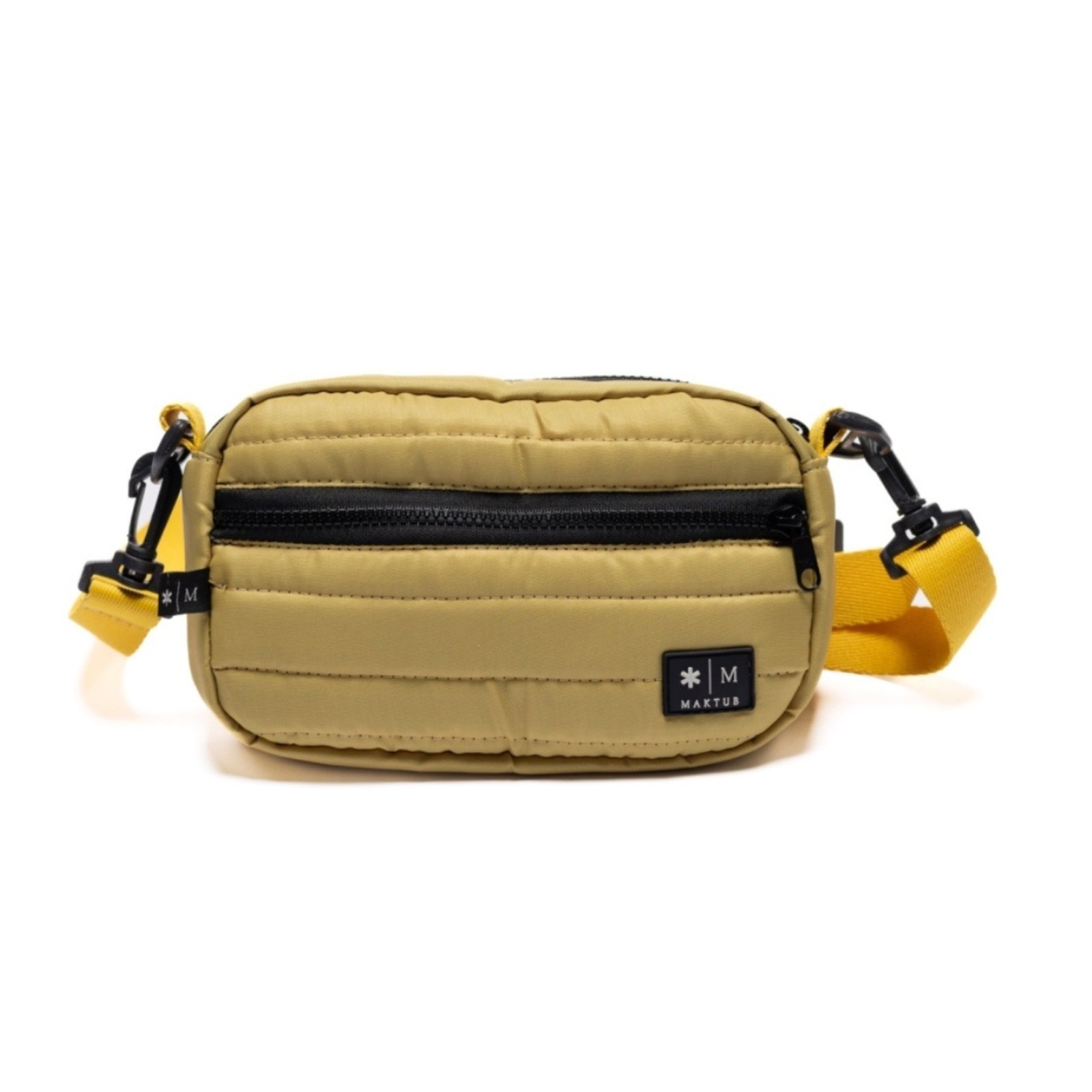 Bolsa Multiuso Feminina Pequena De Lado amarela Maktub Colors aveludada por dentro