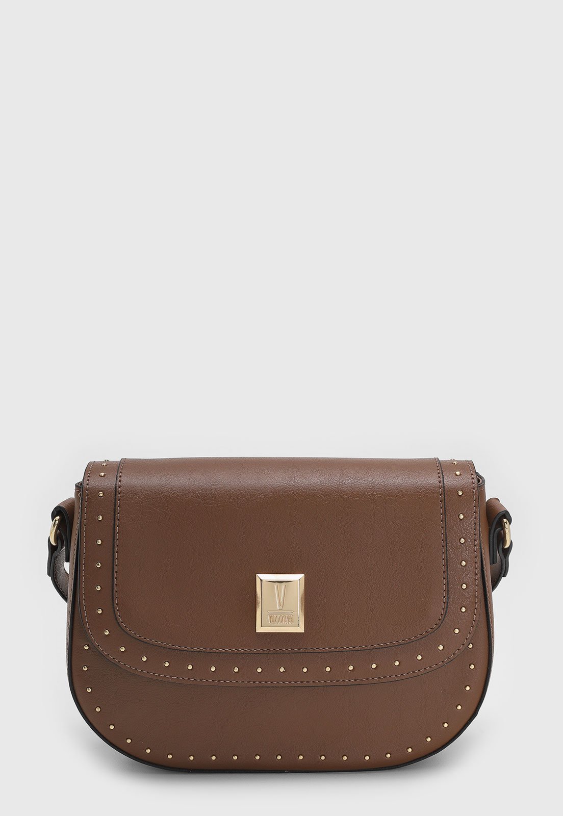 Bolsa Média Feminina Vizzano Tachas Marrom