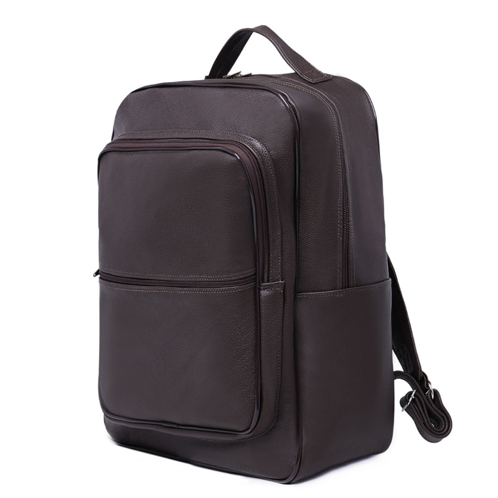 Mochila Executiva Masculina Para Notebook Pmt Couro Café MOC02_M