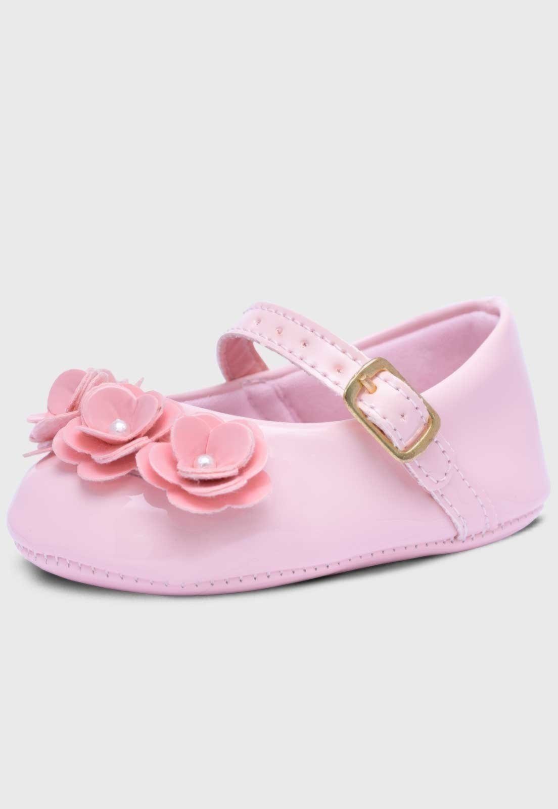 Infantil – Sapatilha Pópidi Menina Flores Rosa