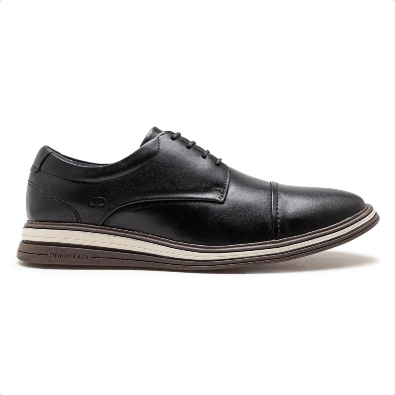 Sapato de Couro Democrata Masculino Dune Hi-Soft 32 298202 Preto