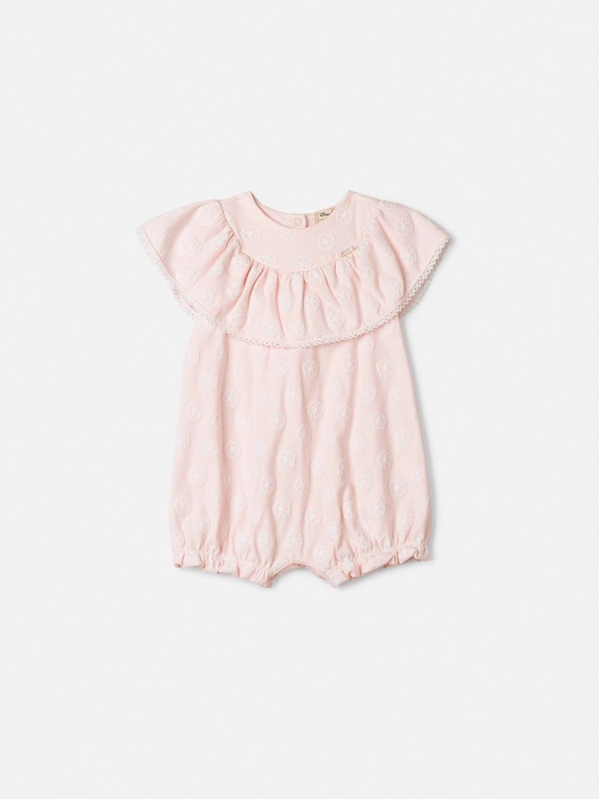 Infantil - Banho de Sol Rosa com Bordado Floral