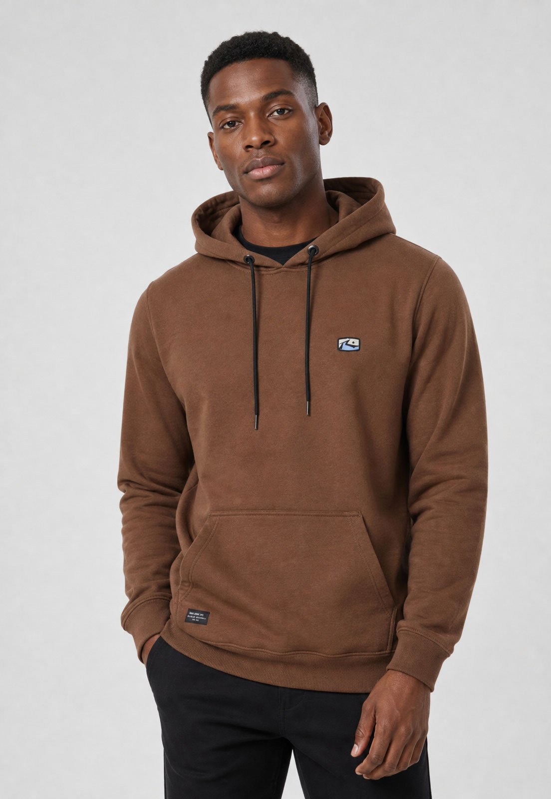 Blusa de Moletom Masculina Rusty Capuz Marrom