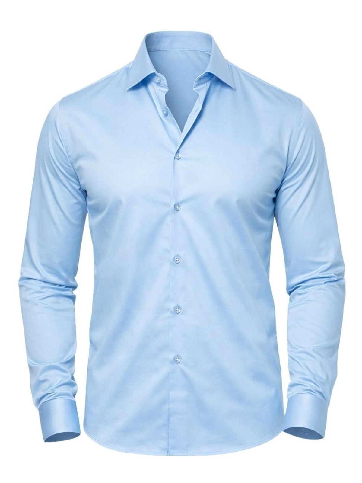 Camisa Social Masculina Acetinada Slim com Elastano Crocker