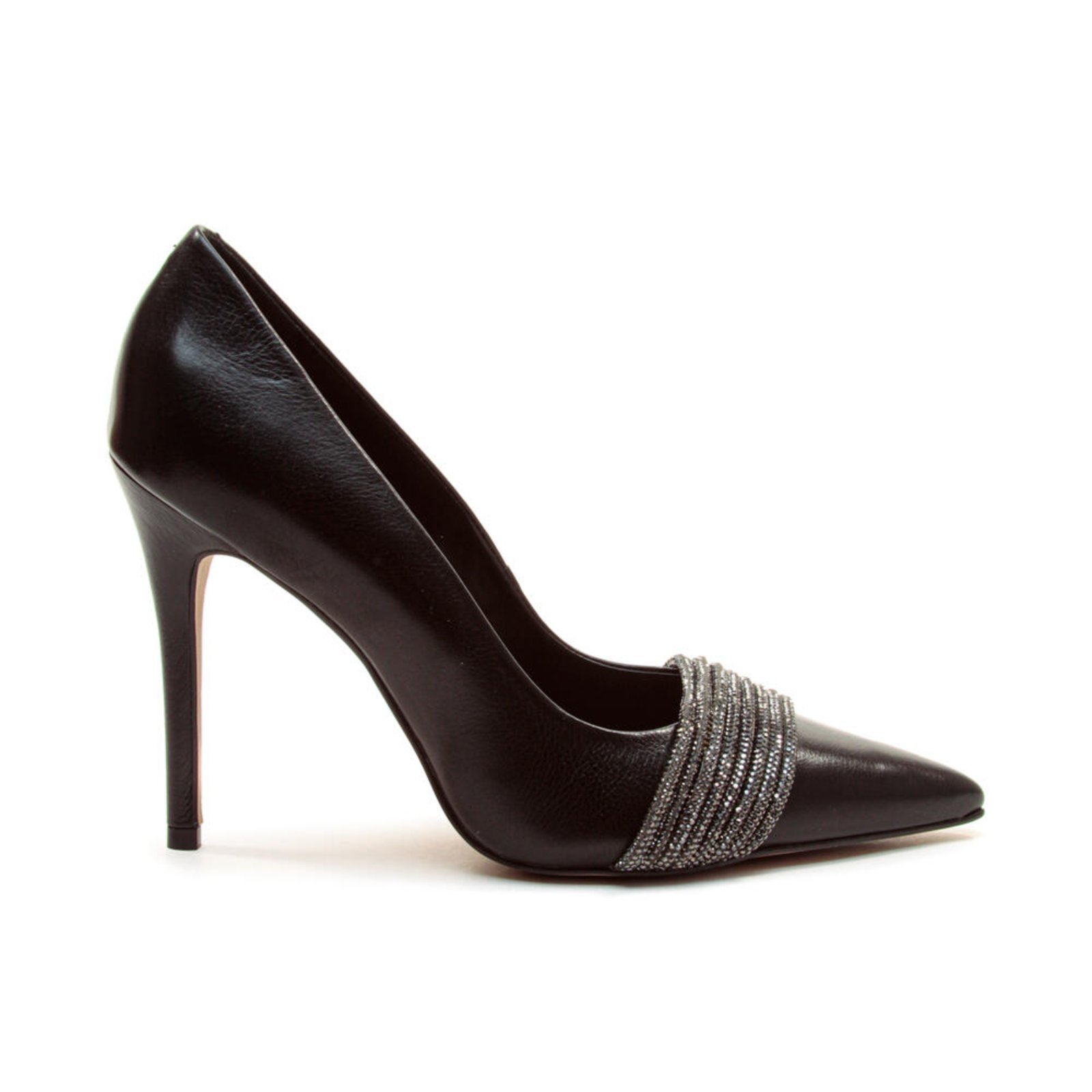 Scarpin Couro Preto Salto Alto Cecconello 2856001-1