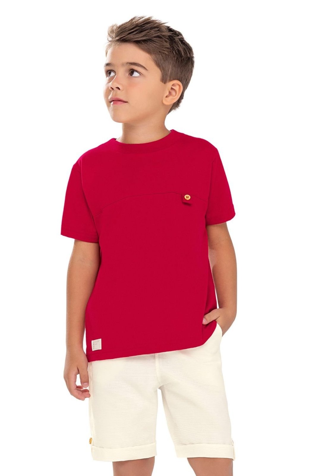 Infantil - Conjunto Menino Bainha Italiana Colorittá Vermelho