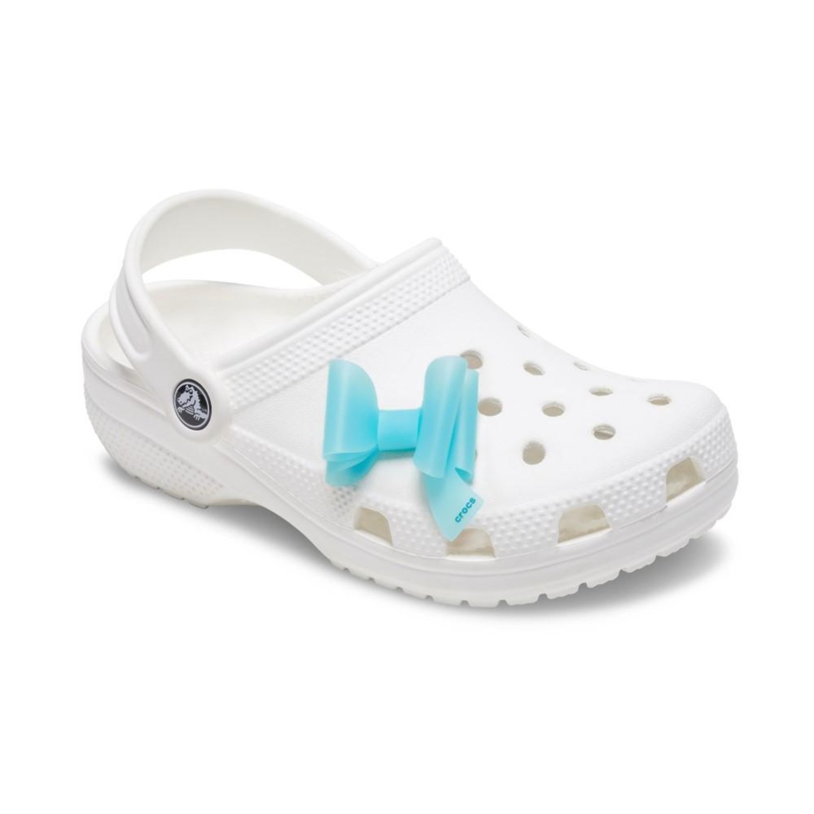Vista 3 Infantil - Jibbitz™ Laço Assimétrico Azul Branco Crocs branco azul