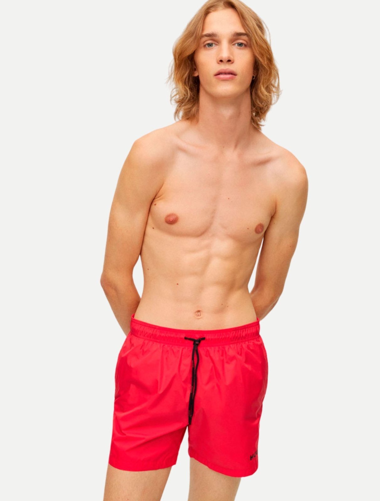 Short Hugo Boss Masculino Regular Beachwear Haiti Vermelho