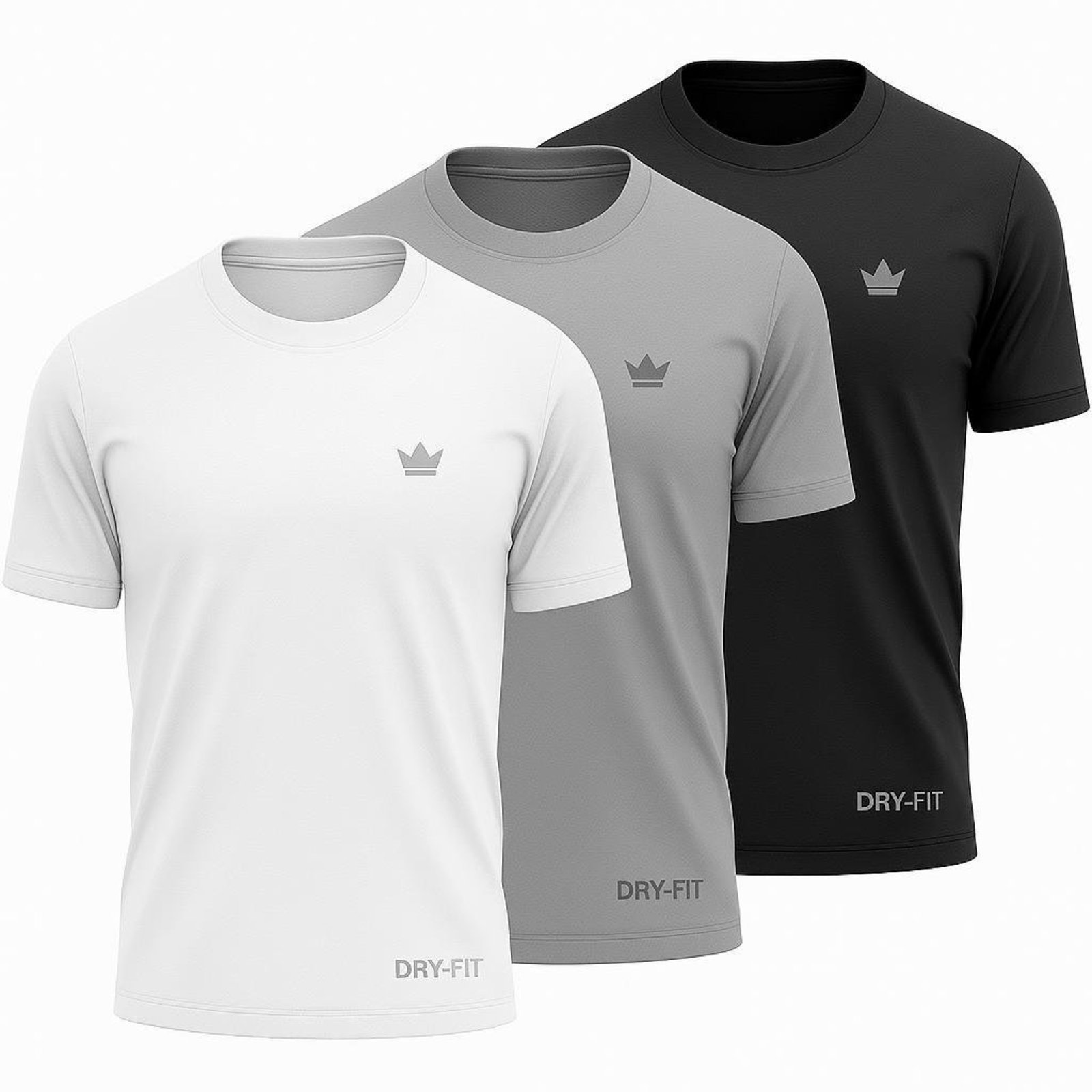 Kit 3 Camiseta QLC Sports Dry Fit Esportiva Sortida