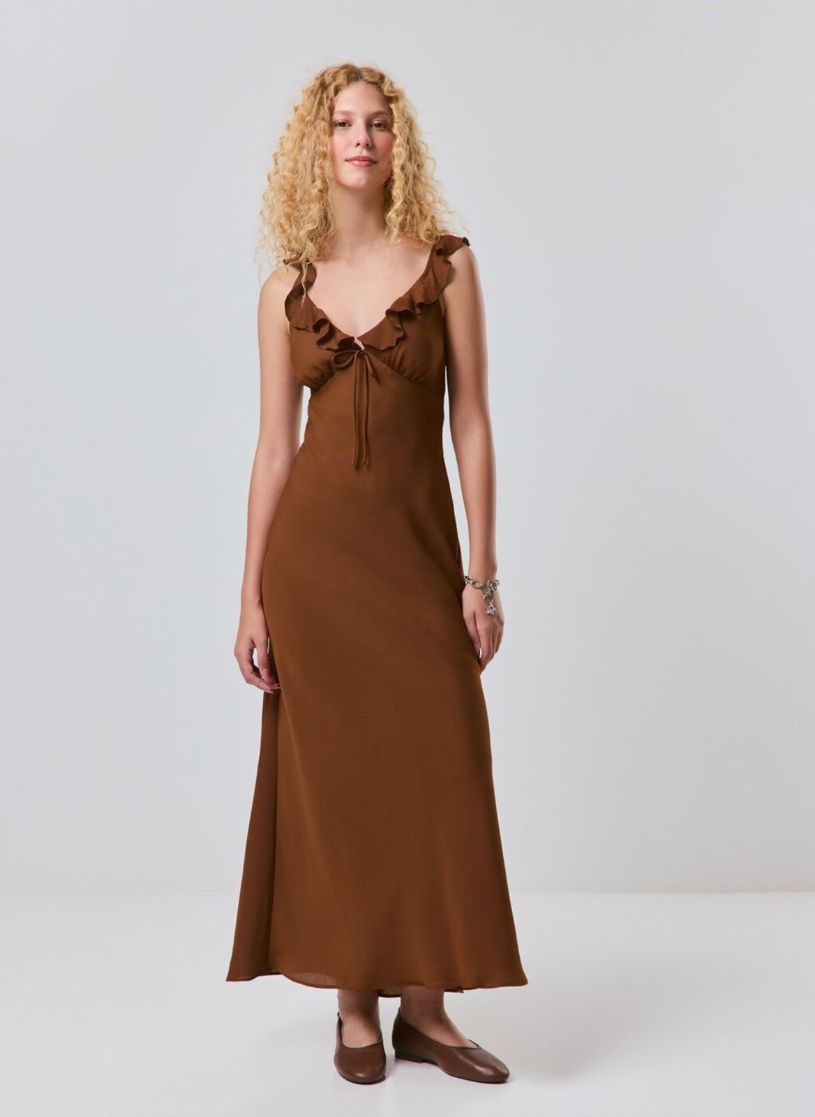 Vestido Longo Amarração Frontal