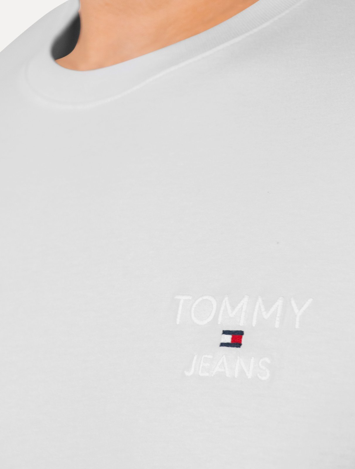 Vista 3 Camiseta Tommy Jeans Masculina Regular Corp Chest Branca branco Tommy Jeans branco