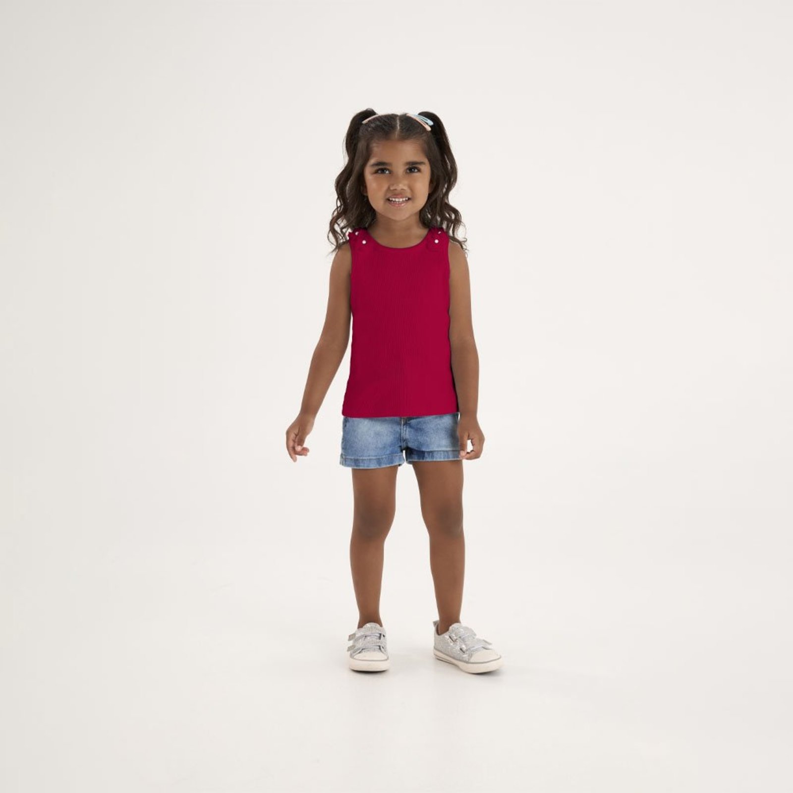 Infantil - Blusa Vermelho Primeiros Passos Pulla Bulla Menina - 53701-65