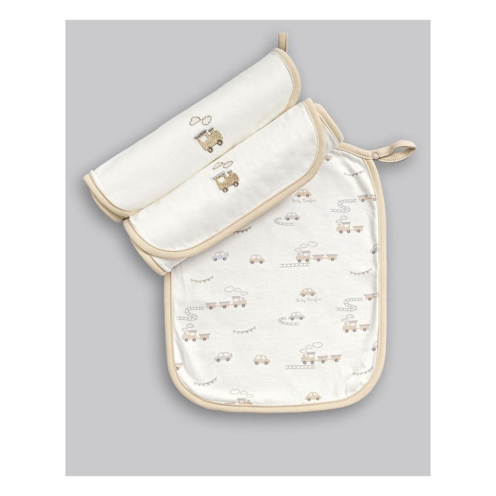 Infantil - Kit Paninho de Ombro e Boca Babete Anjos Baby U Bege