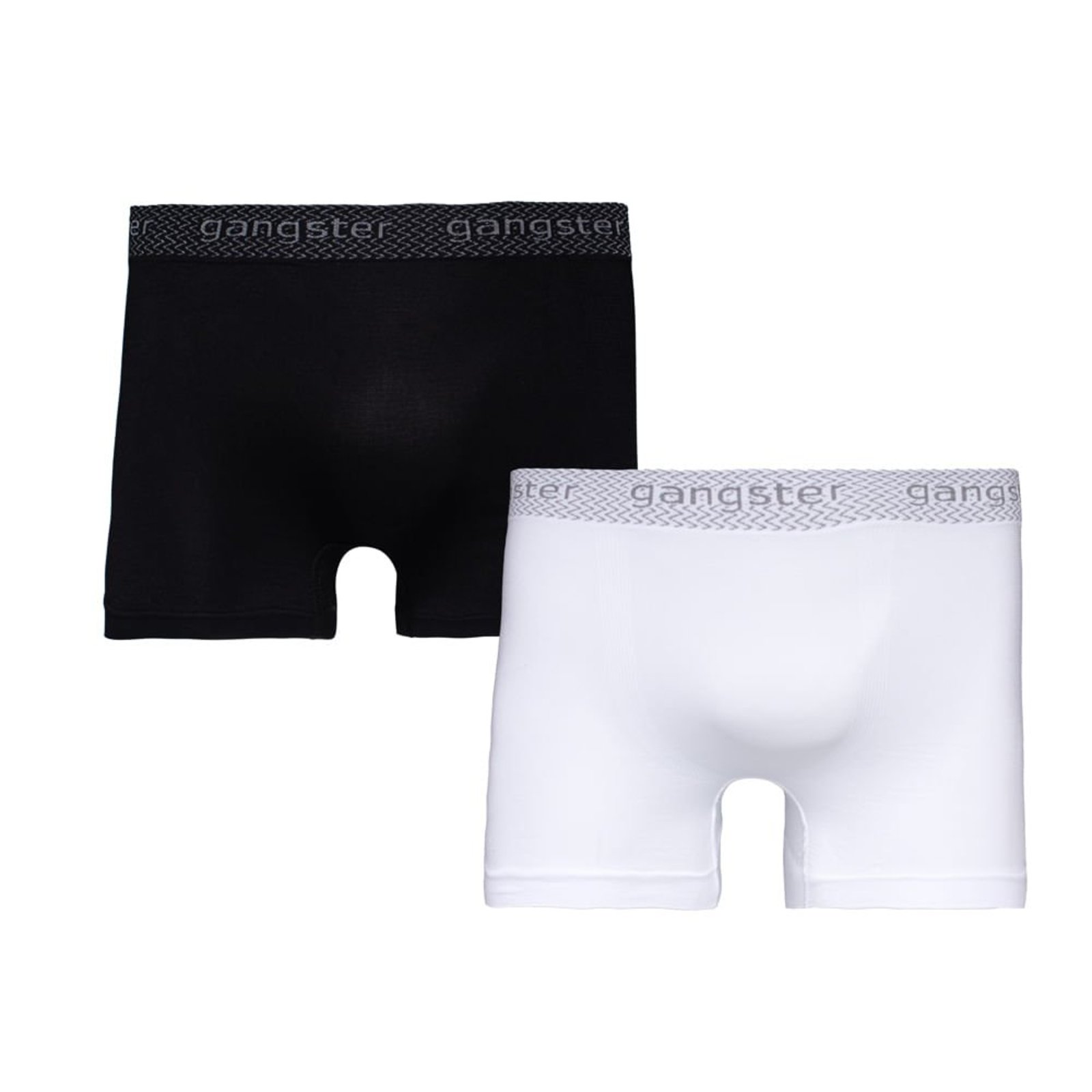 Cueca Boxer Masculina Gangster Sem Costura C/ 2 Preto/Branco