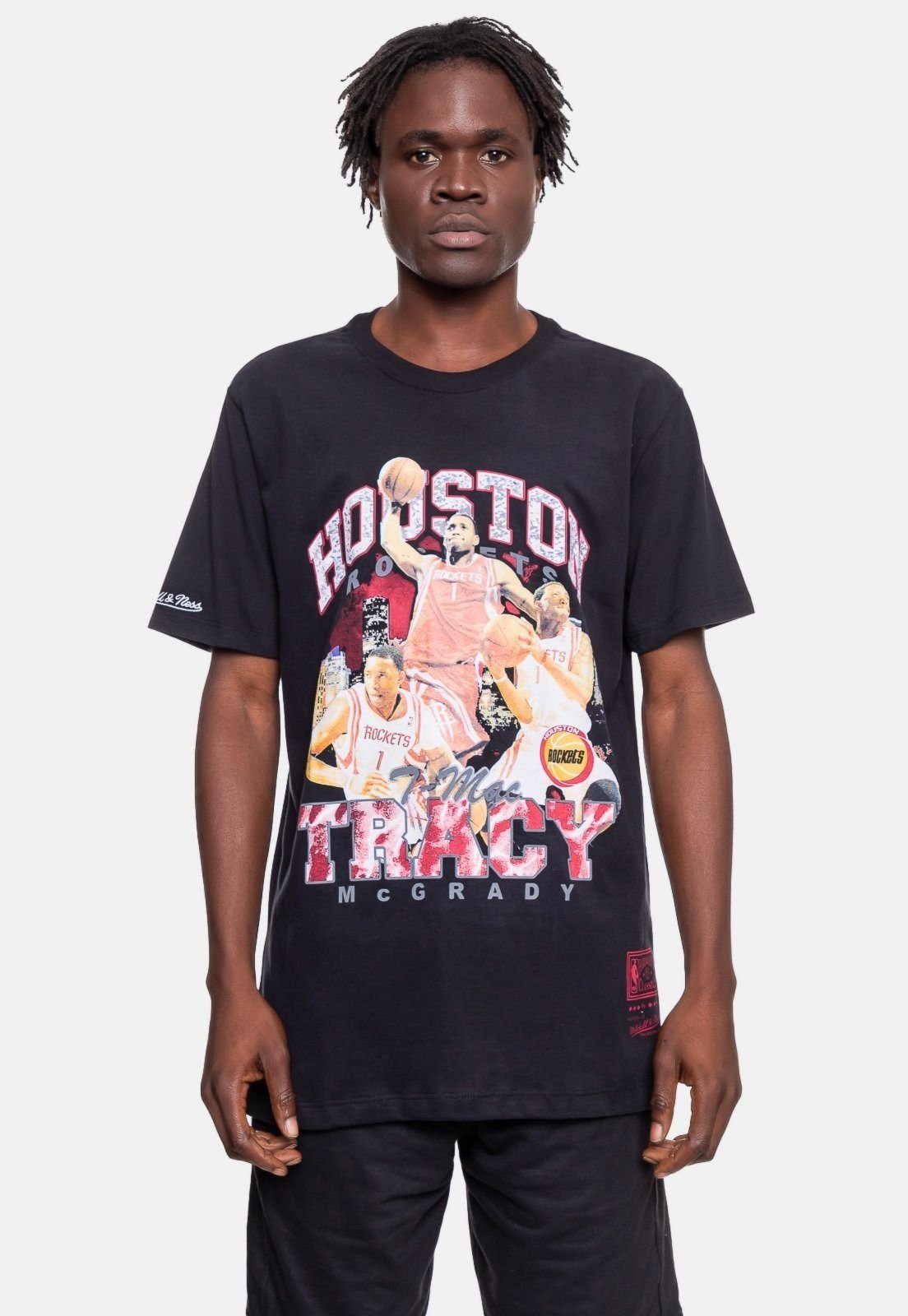 Camiseta Mitchell & Ness Bling Tee Boston Celtics Tracy Mcgrady Preta