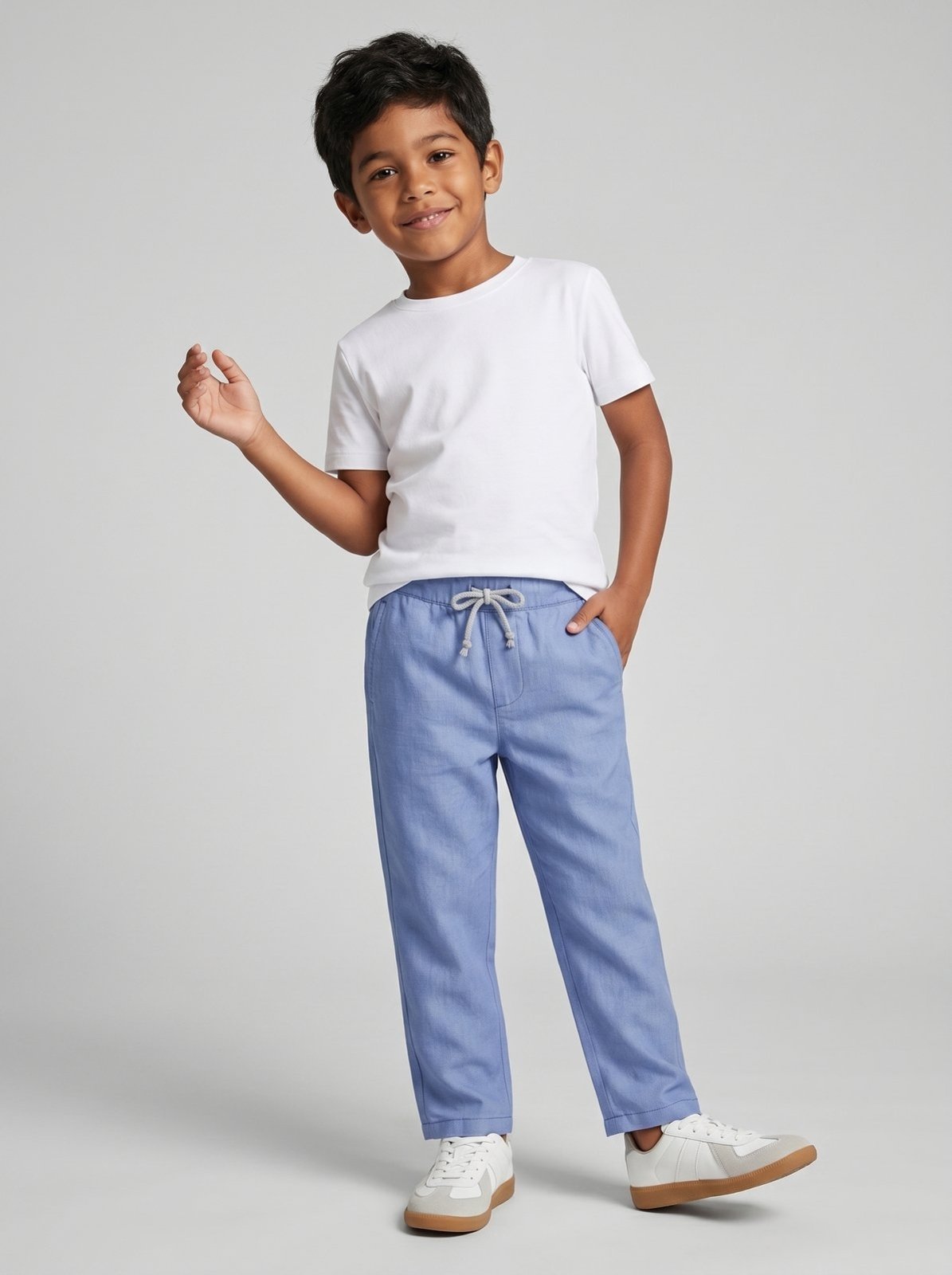 Infantil - Calça Algodão - Azul Ceu - 06