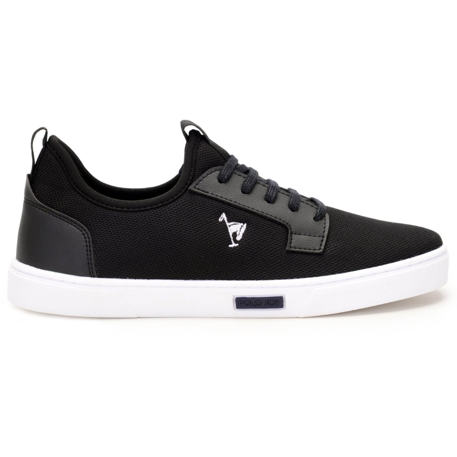 Tenis Masculino Polo Joy Sapatenis Casual Confortavel Preto