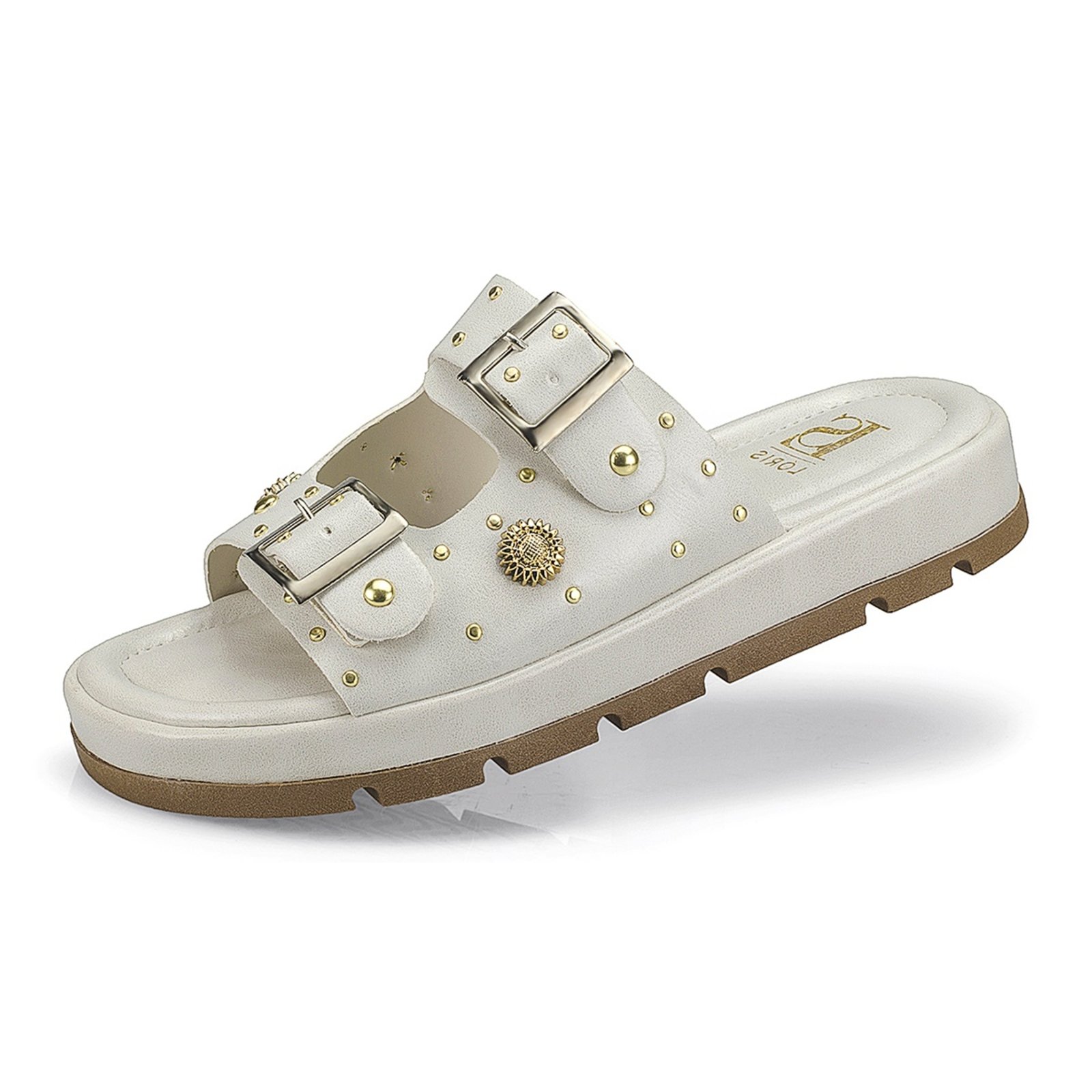 Sandália Rasteira Papete Flatform Spyke Fivela 052-040 Off