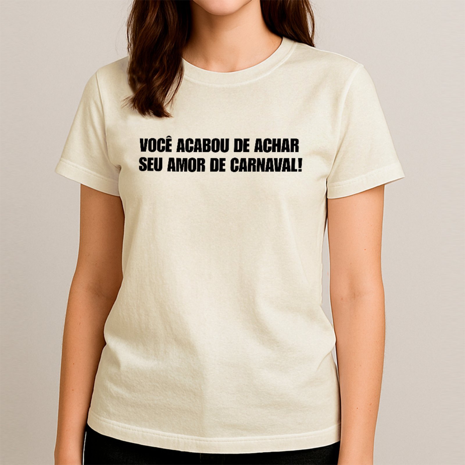 Vista 2 Camiseta Ousy Básica Amor De Carnaval Bloco Da Paquera Unissex Off White off-white white ousy off-white white