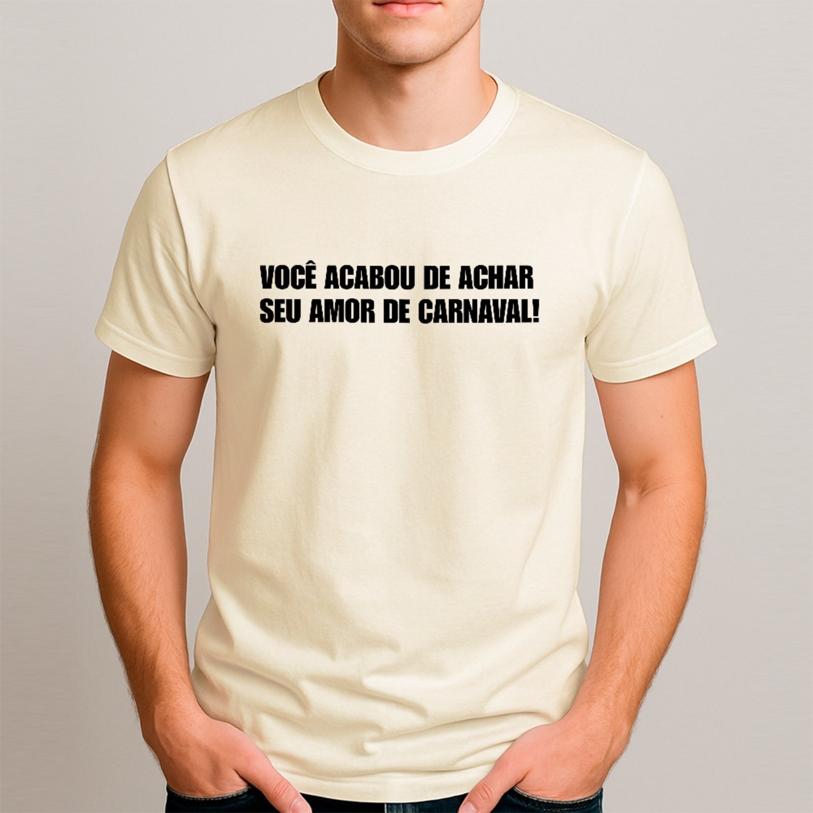 Vista 3 Camiseta Ousy Básica Amor De Carnaval Bloco Da Paquera Unissex Off White off-white white ousy off-white white