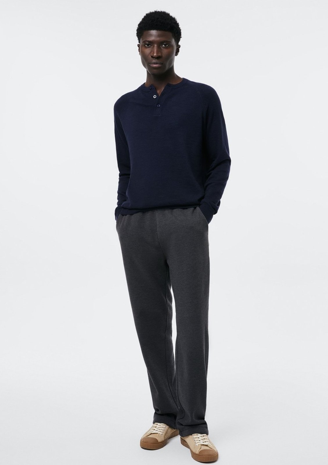 Calça Masculina Reta Em Moletom Fleece Hering