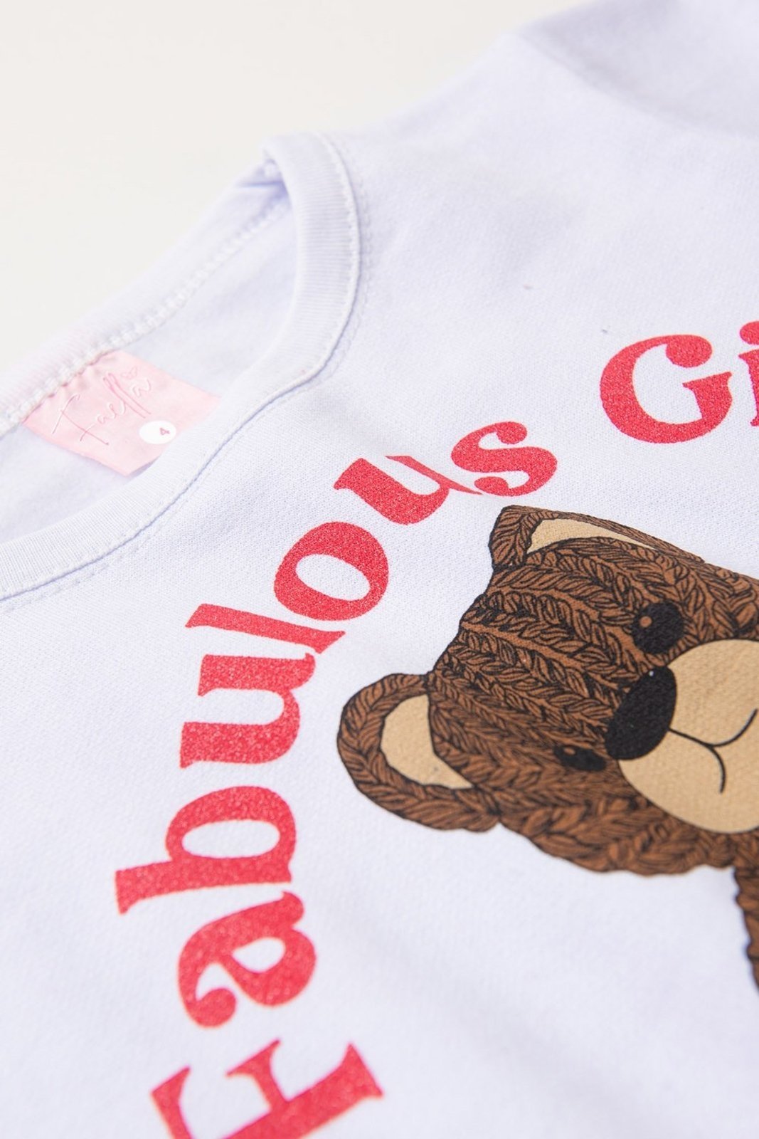 Vista 3 Infantil - Conjunto Moletom Peluciado Feminino Fabulous Girls - Branco Mega Kids unico Mega Kids unico
