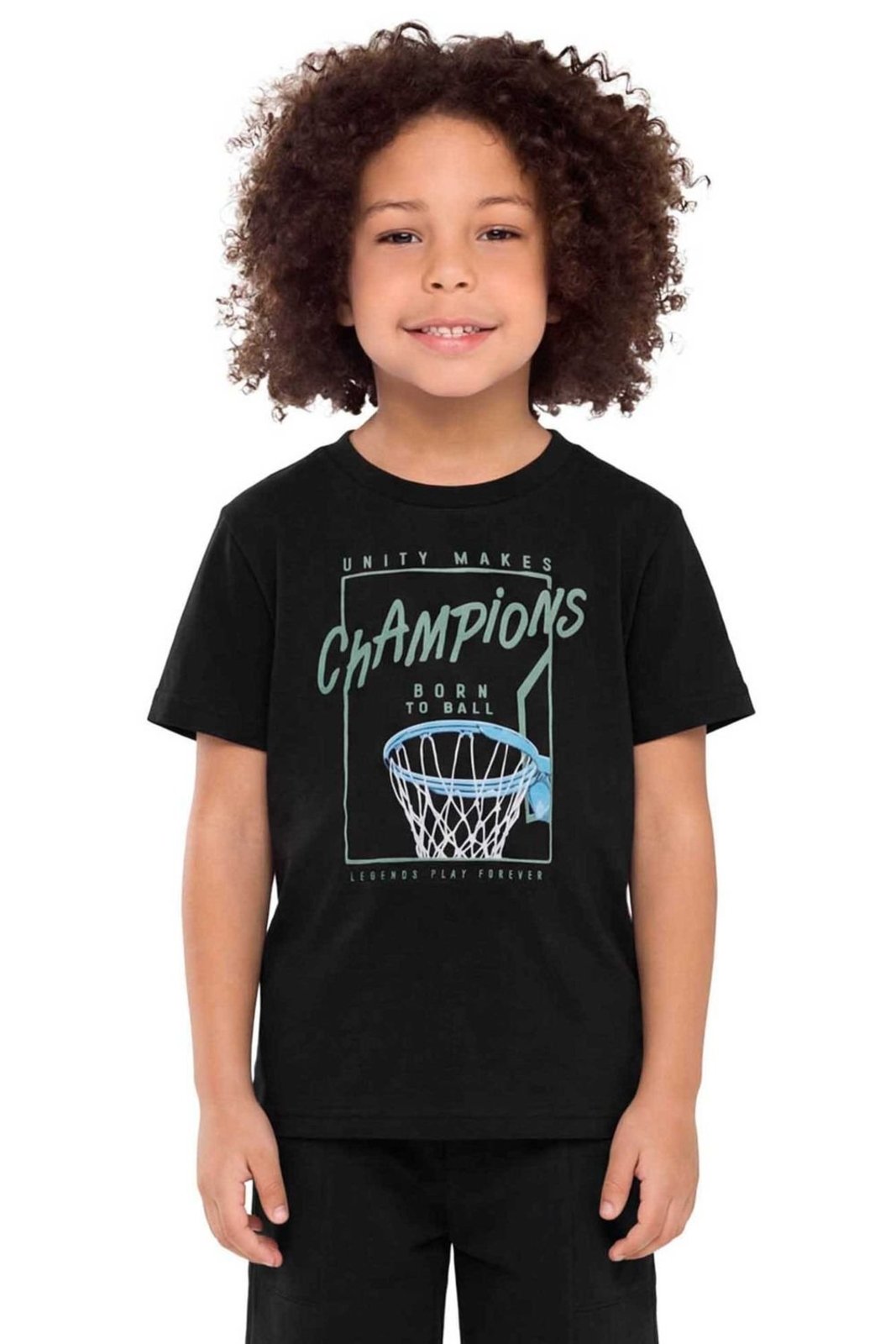 Infantil - Camiseta Menino Champions Elian Preto