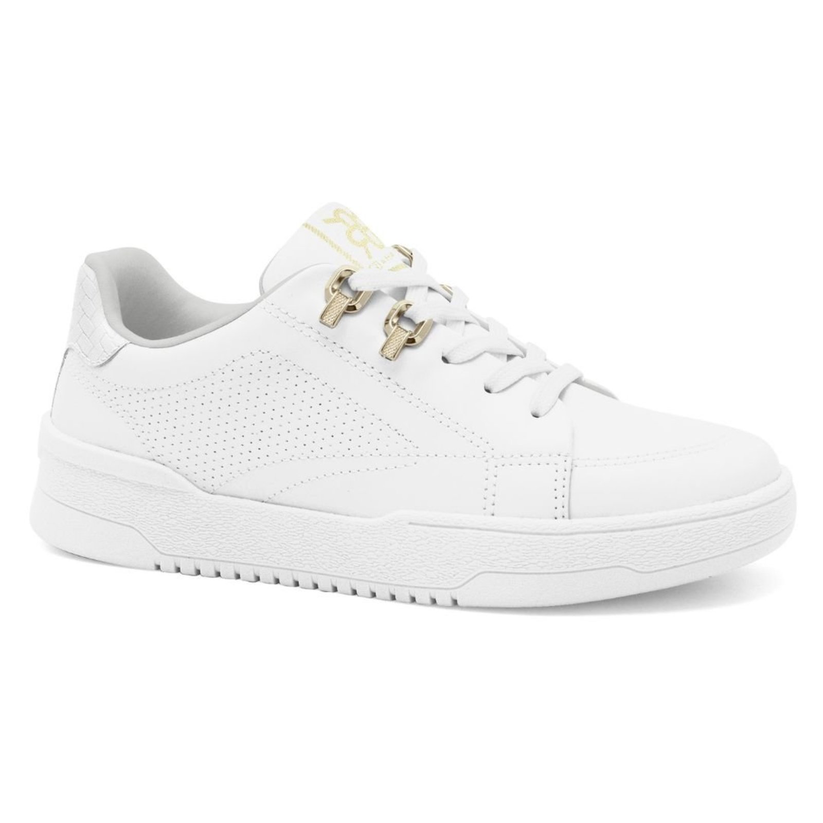 Tênis Feminino Detalhes Metálicos Ramarim 2698202 - Branco