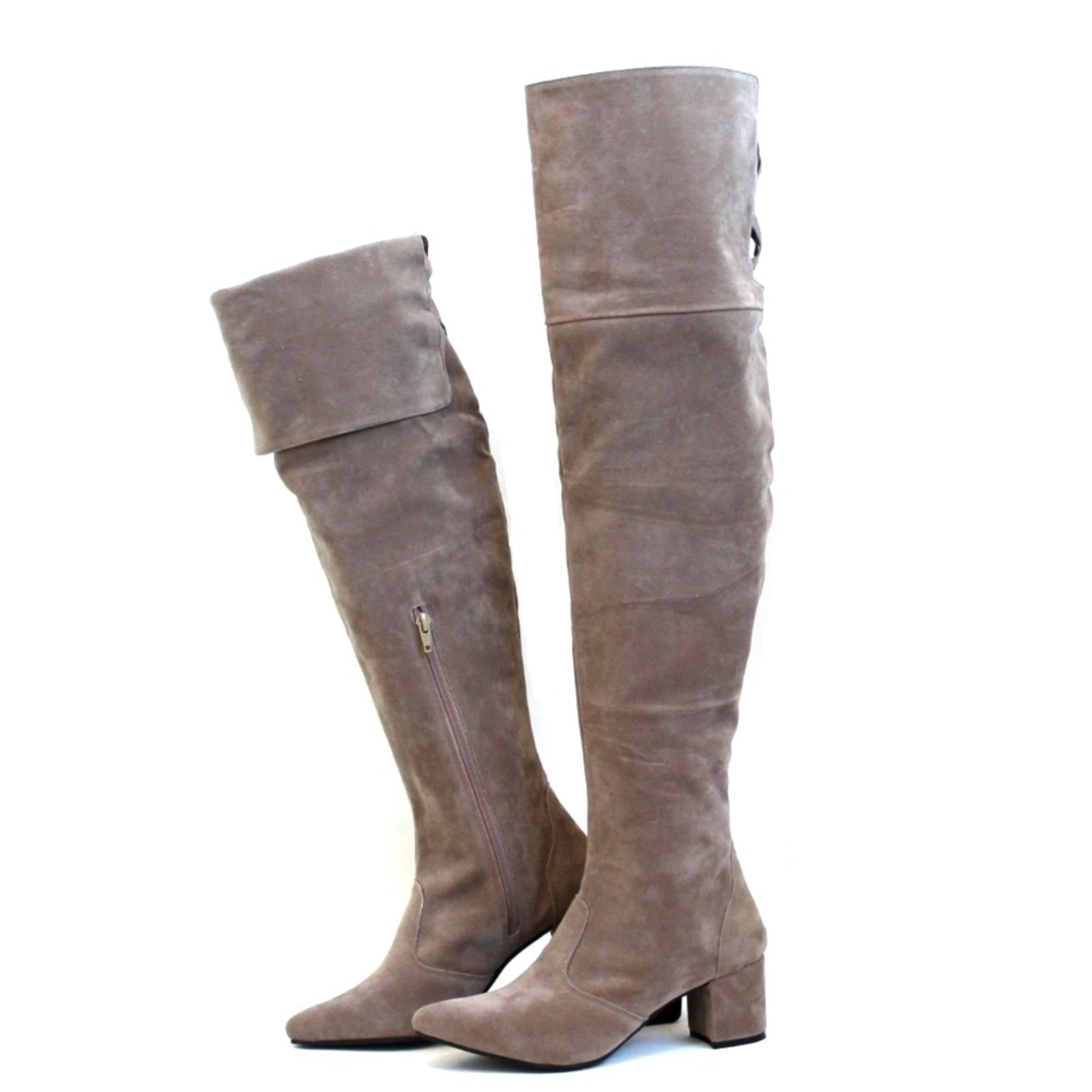 Botas Femininas Inverno Over Knee Lirom Cano Super Alto Salto Bico Fino