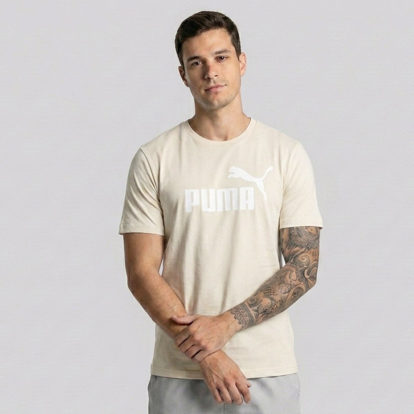 Camiseta Puma Ess No 1 Logo Branca