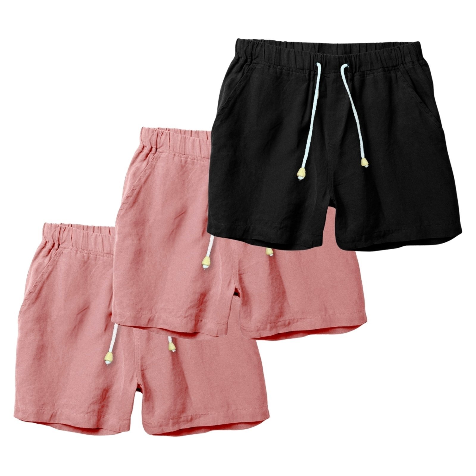 Kit 3 Shorts Linho Premium Bermuda Masculina Moda Praia Luxo
