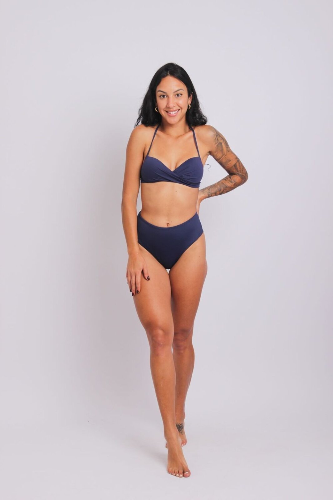 2204 – Top Biquíni Meia Taça Torcido Azul Marinho – Duna Casual