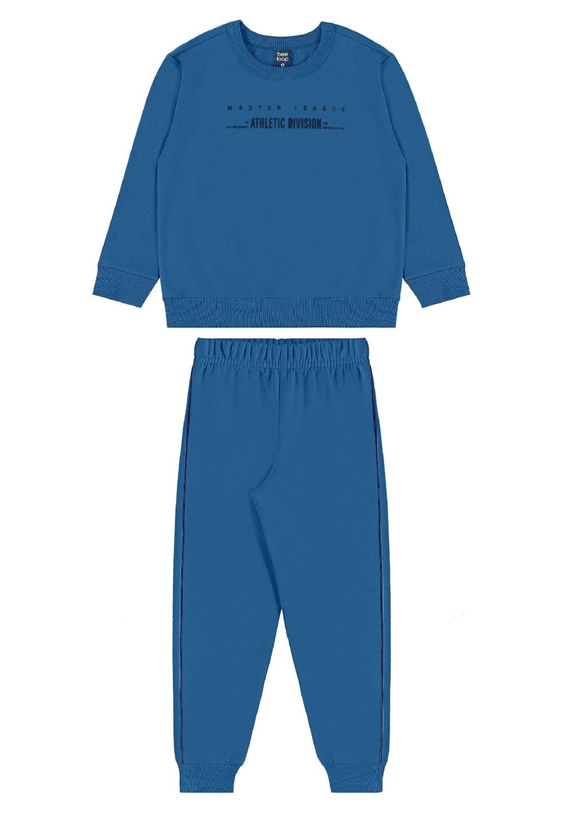 Infantil - Conjunto Blusão Athletic Div Bee Loop Azul