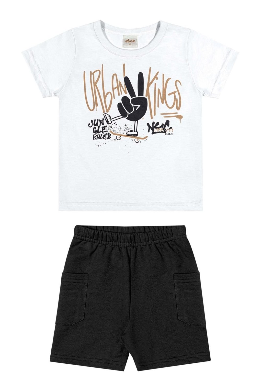 Infantil - Conjunto Menino Urban Kings Elian Branco
