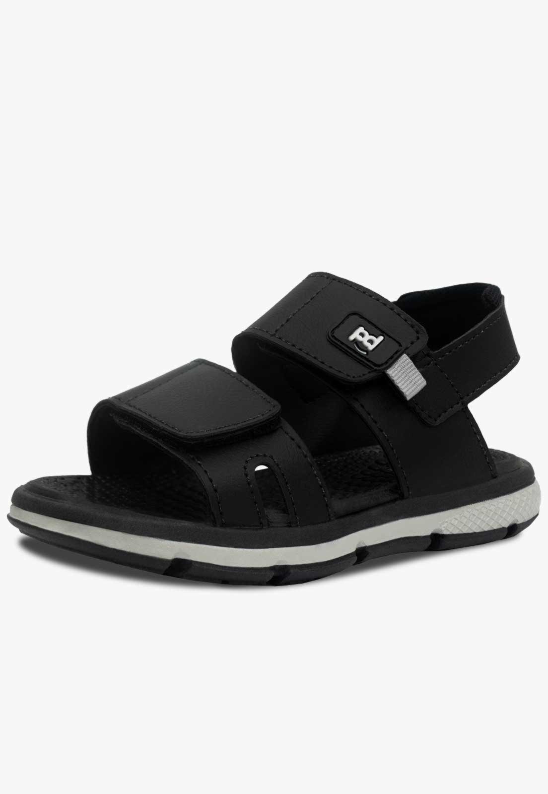 Infantil – Sandalia Papete Masculino Pópidi Calce Facil Casual Preto