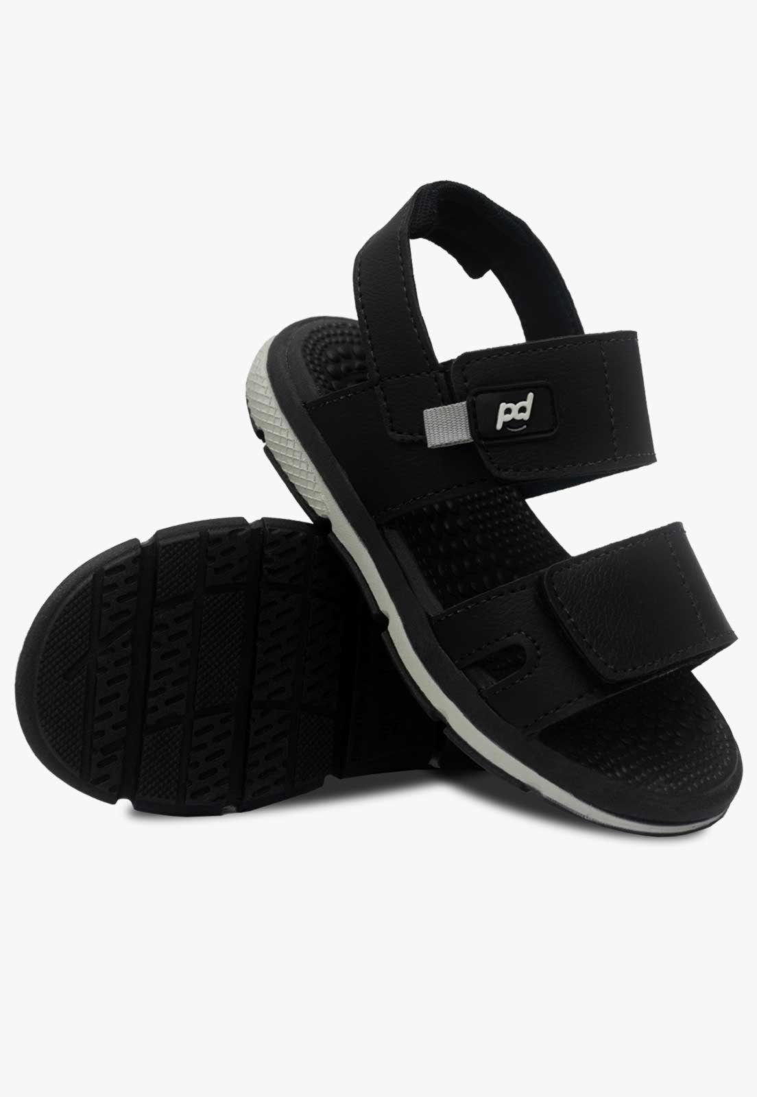 Vista 3 Infantil - Sandalia Papete Masculino Pópidi Calce Facil Casual preto Pópidí preto
