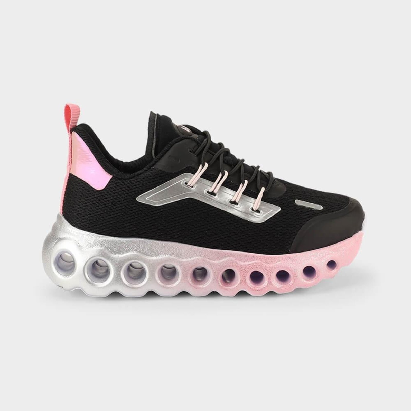Vista 2 Infantil - Tênis Bibi Roller Sport Preto com Rosa 28 Calçados Bibi preto rosa Calçados Bibi preto rosa