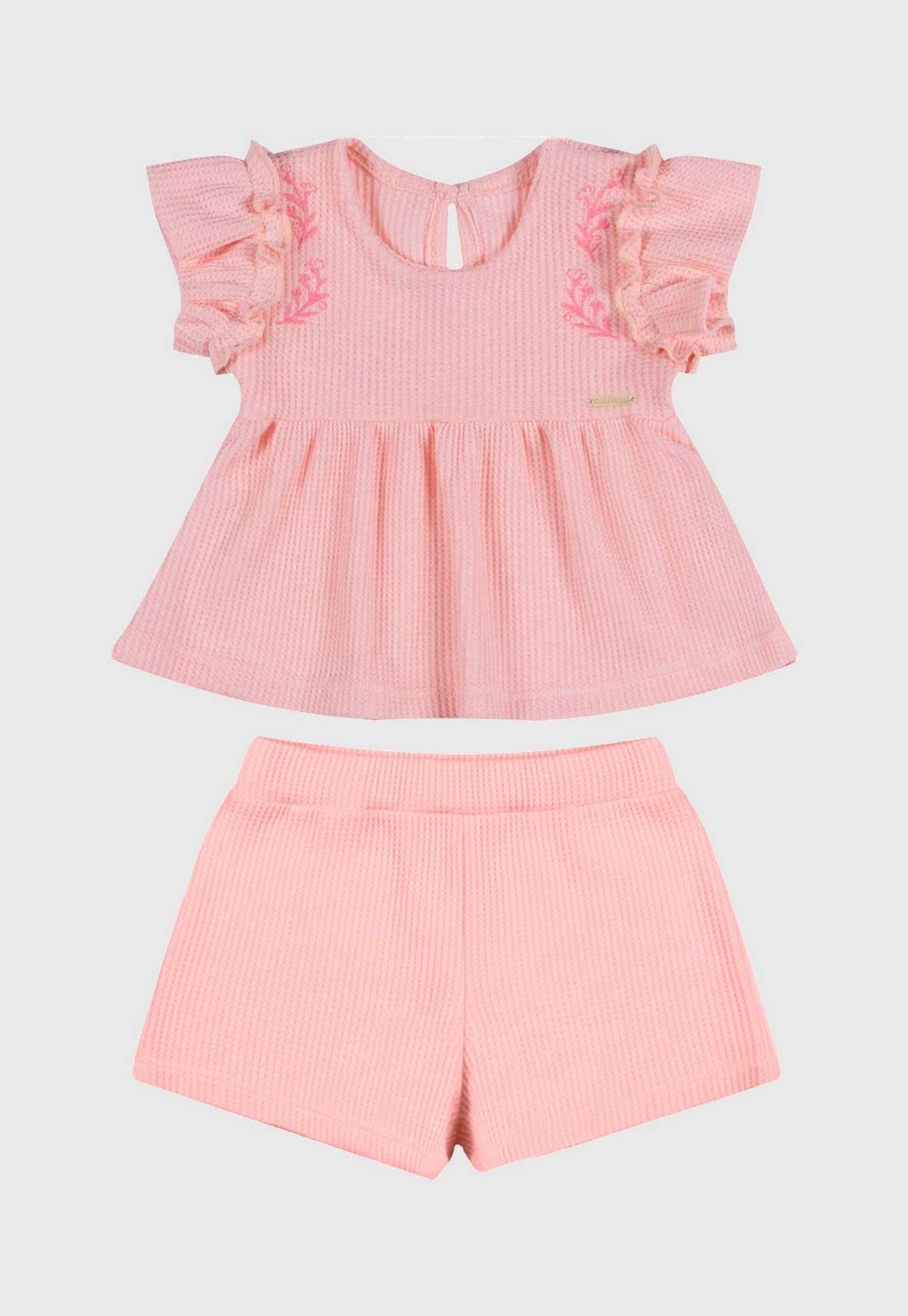 Conjunto Colorittá Babados Rosa
