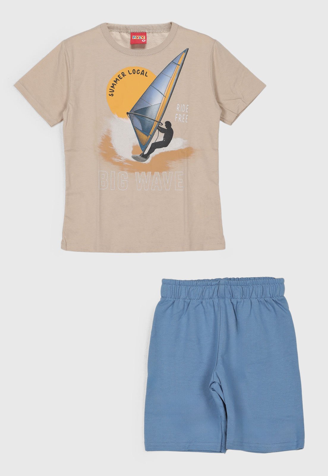 Infantil - Conjunto Kyly Estampa Verão Bege