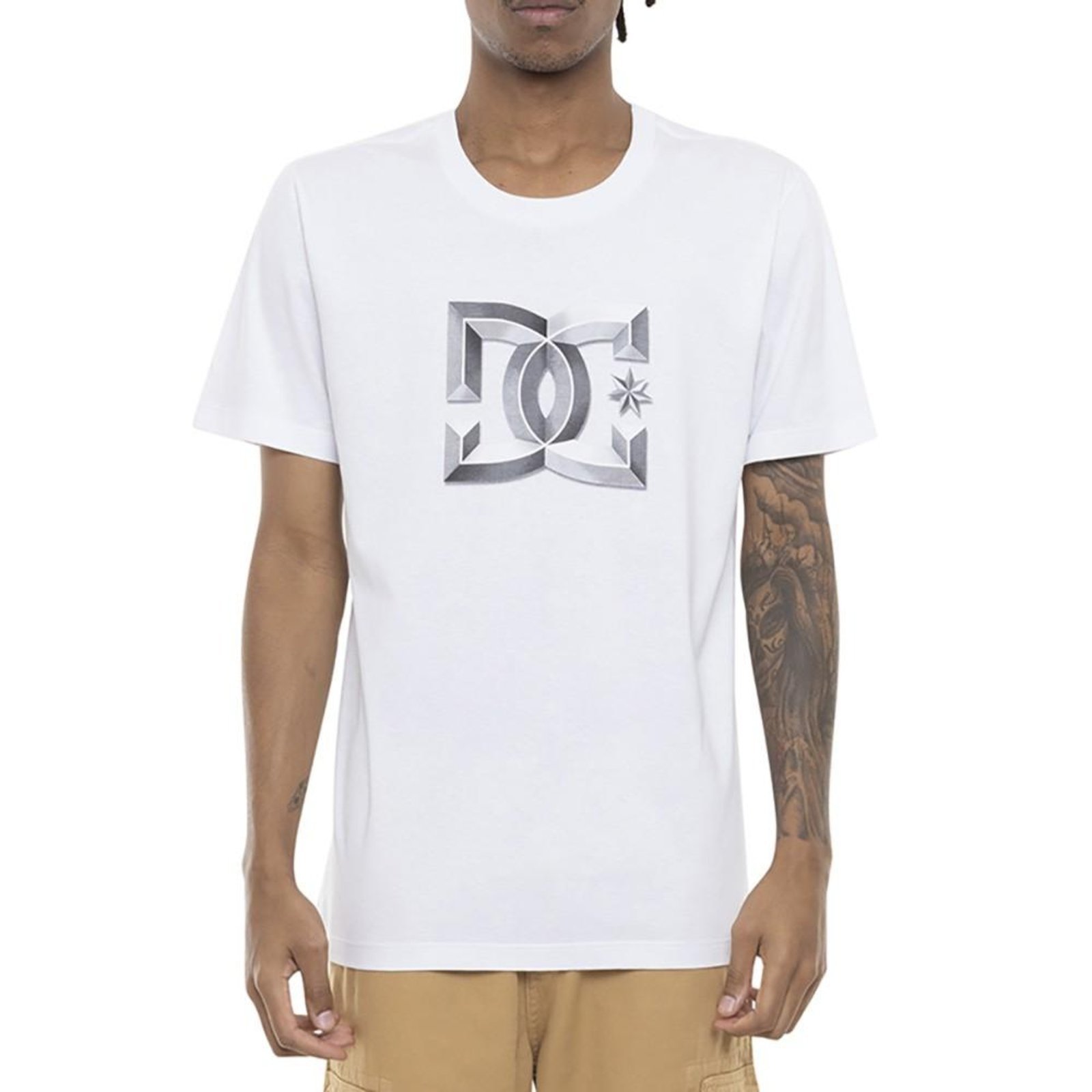 Camiseta DC Shoes Star Bevelled Masculina SM23 Branco