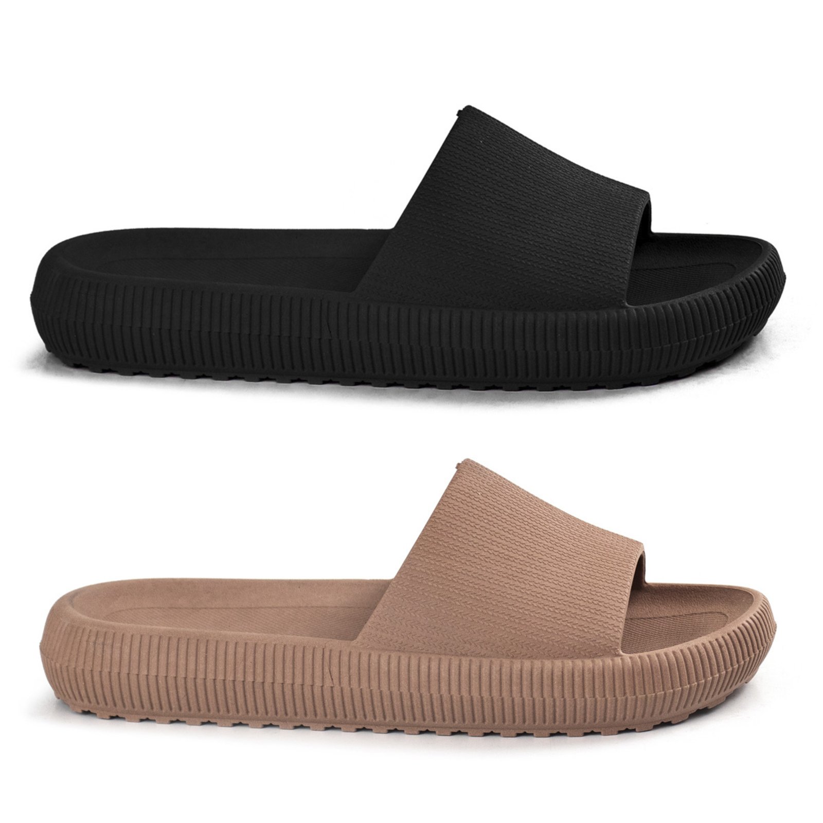 Kit 2 Chinelo Nuvem Feminino Anatômico Ortopédico Macio Confortável Marrom