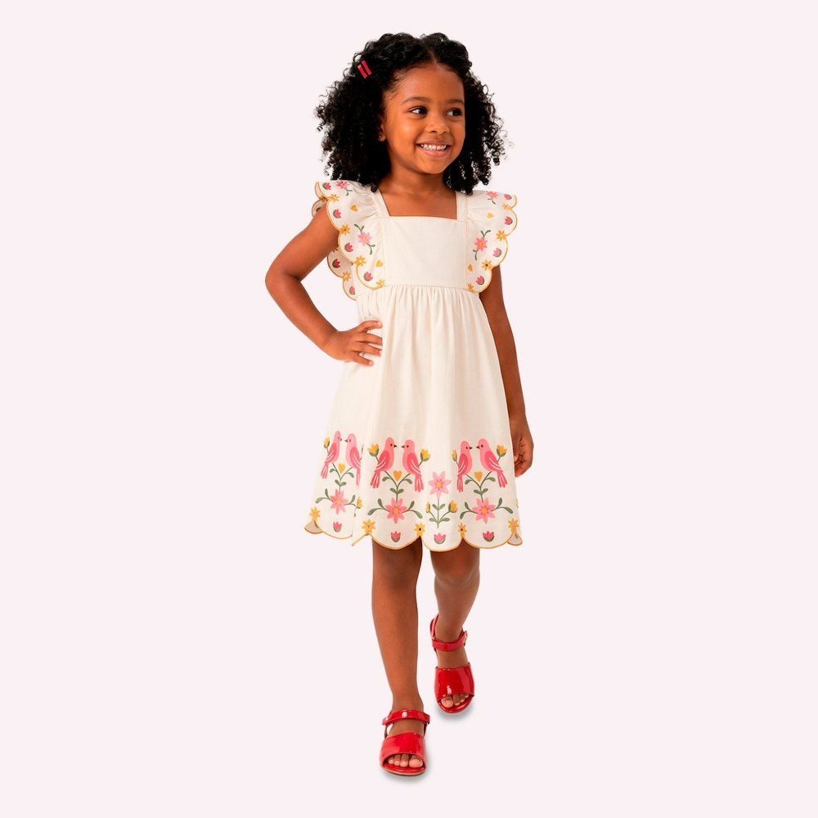 Infantil - Vestido Menina Bordado Nanai