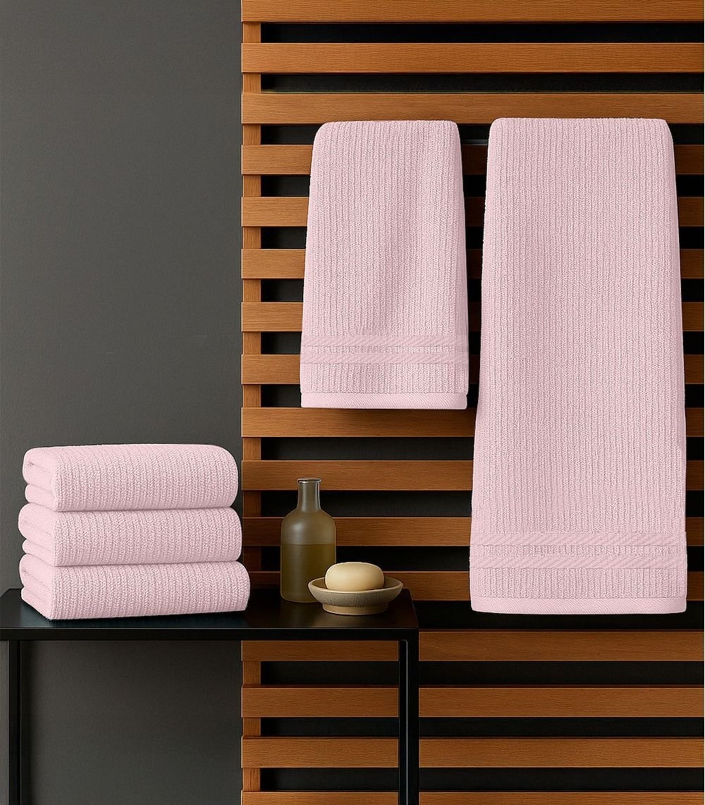 Kit Toalha De Rosto E Banho Algodão Rovitex Home Rosa