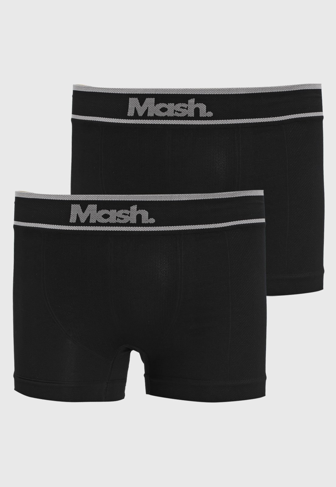 Kit com 2 Cuecas Boxer Mash Sem Costura Preta
