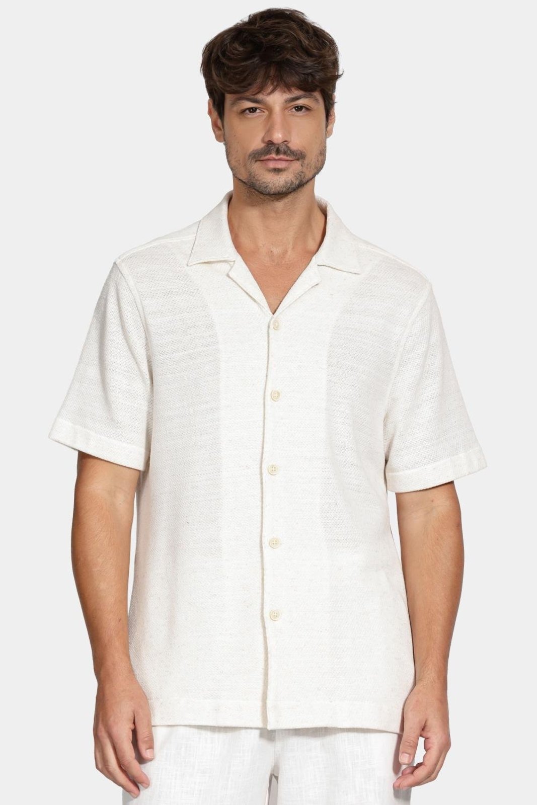 Camisa Aramis Regular Malha Textura Natural