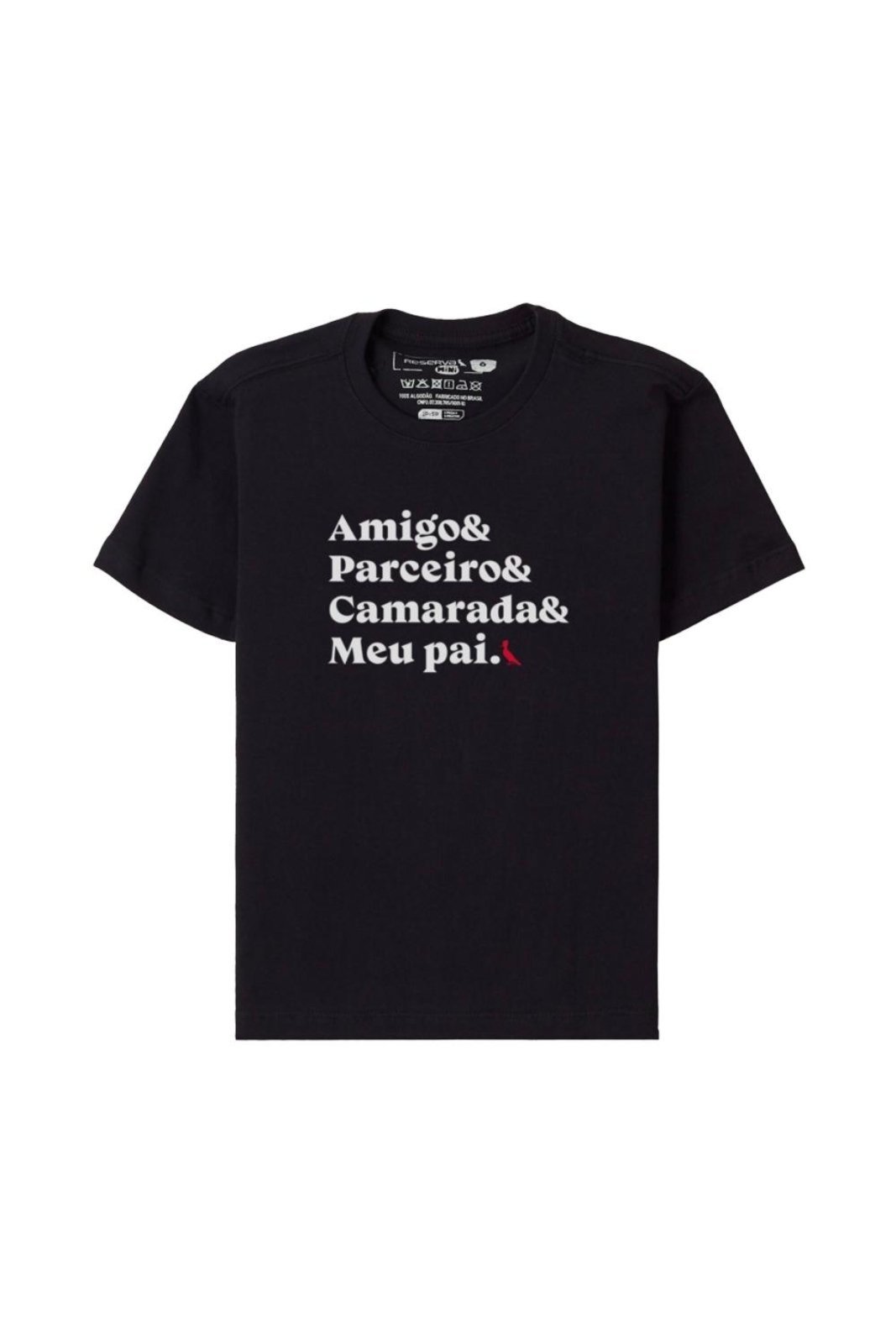 Infantil - Camiseta Pai Camarada 2 0 Reserva Mini Preto