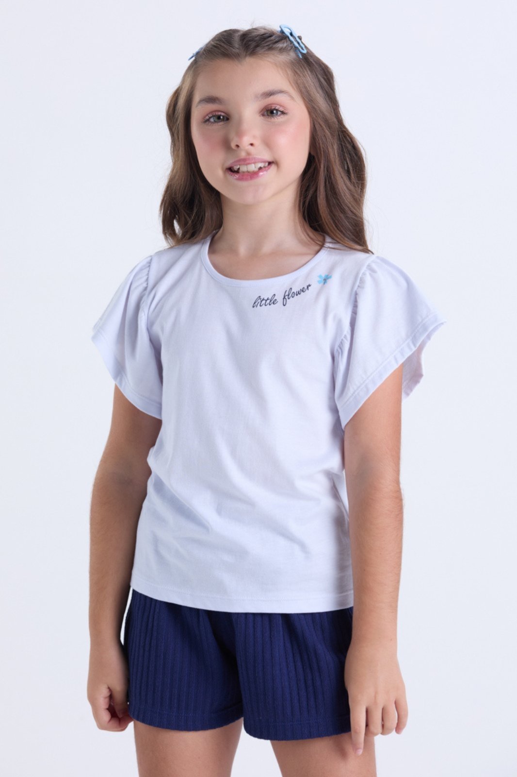 Vista 3 Infantil - Conjunto Verão Menina Babado Fofo VIDA COSTEIRA branco VIDA COSTEIRA branco