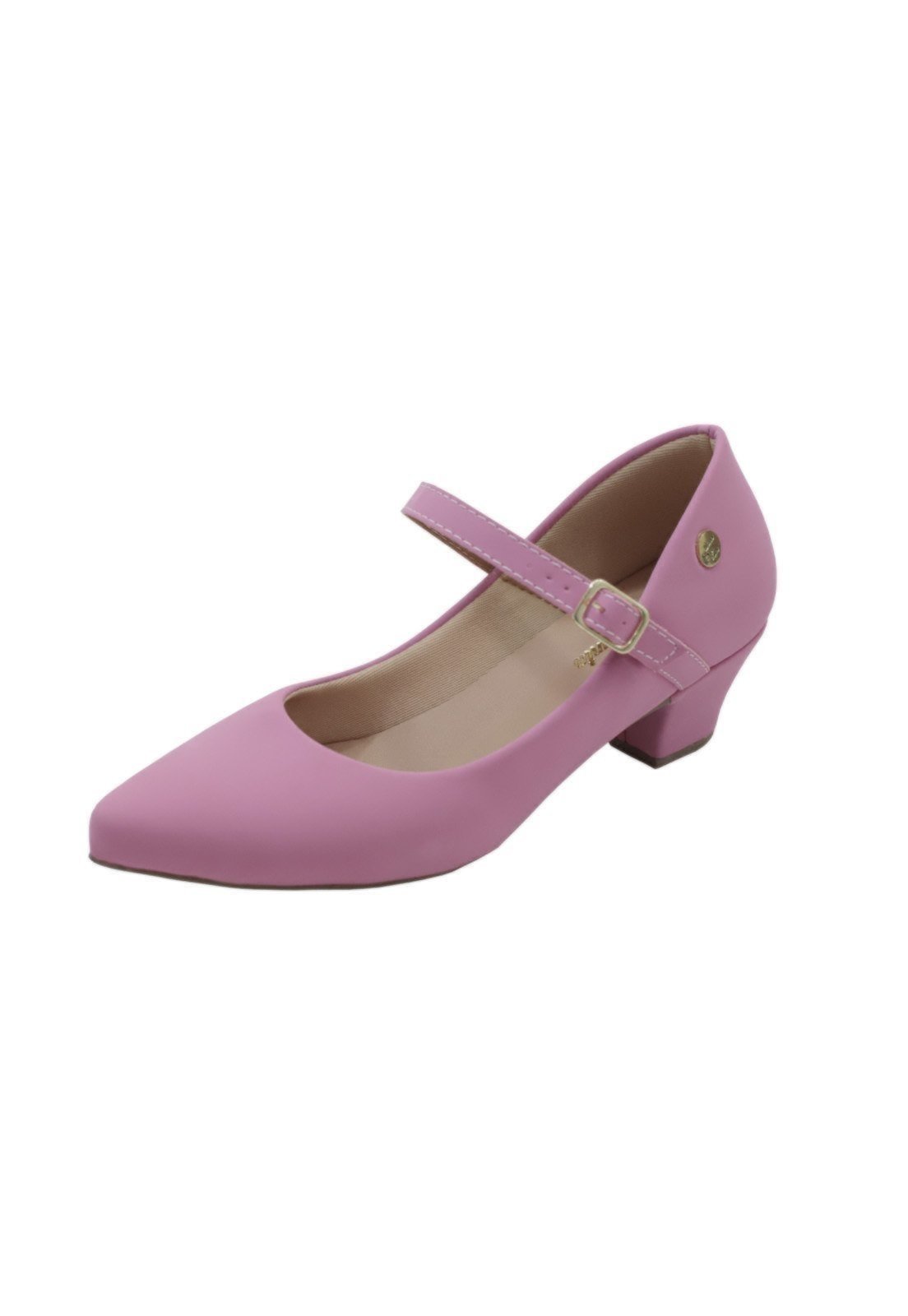 Scarpin Donna Santa Bico Fino Boneca Rosa Nobuck
