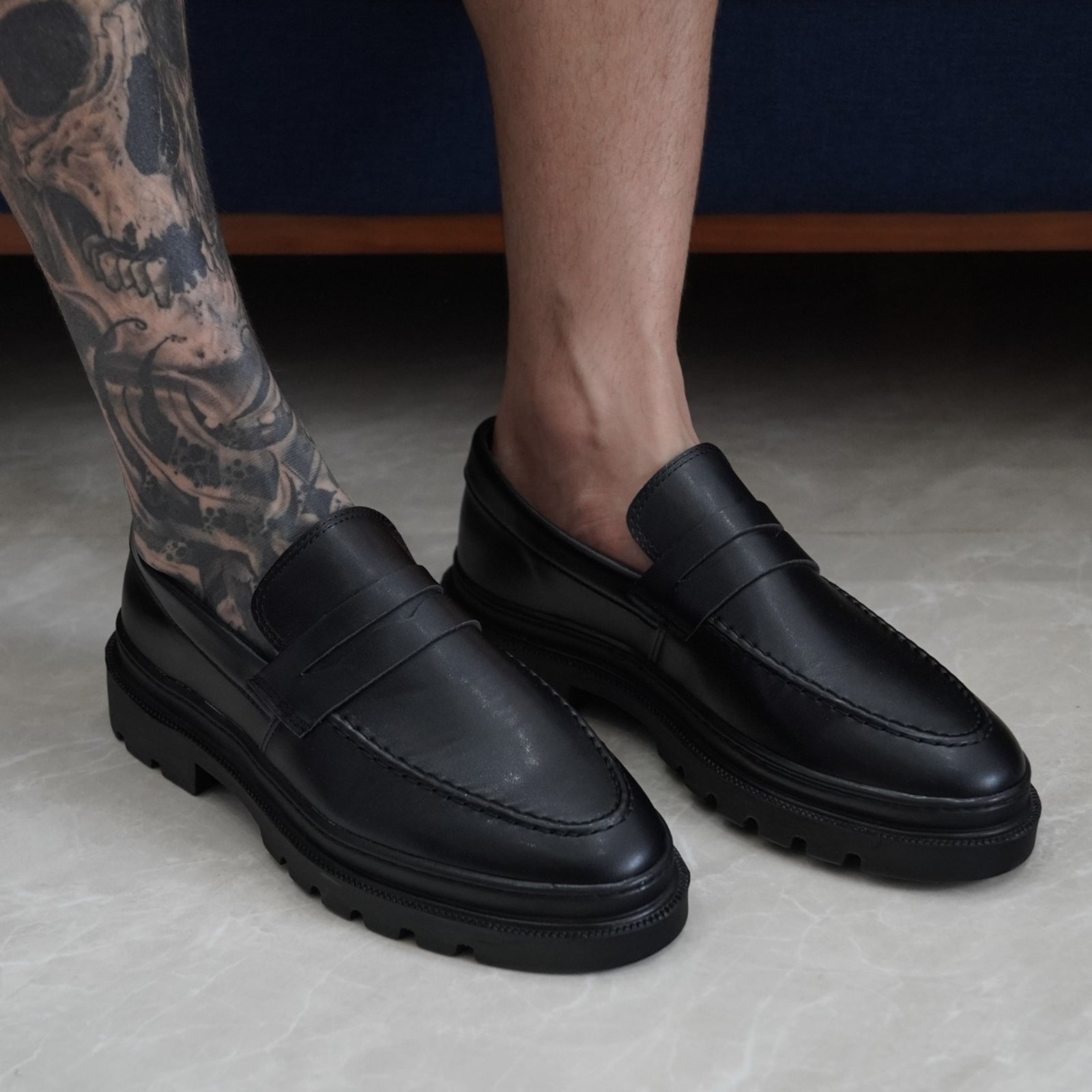 Sapato Social Masculino Casual Mocassim Costurado Piettro Trabalho Eventos Confortável Dia Dia